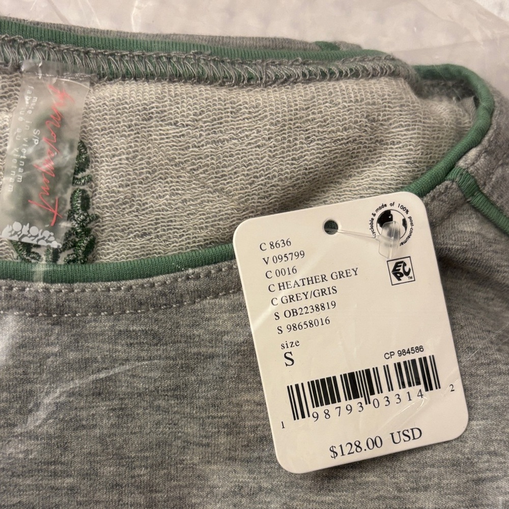 NEW SET! Free People Movement HOME BASE Cap-Sleeve Top Skirt Set GRAY Size SMALL - Picture 2 of 16